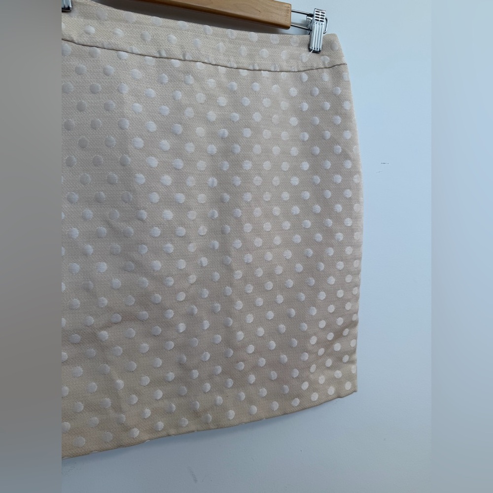 Ann Taylor Beige Polka Dot Pencil Skirt